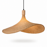 Woven Rattan Pendant Light – Natural Bamboo Hanging Lamp