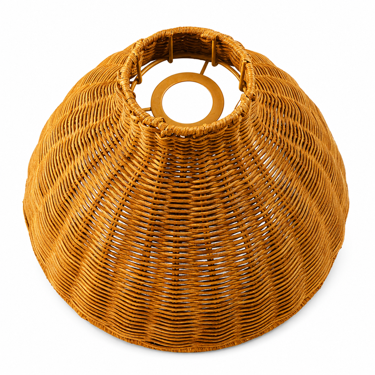 Rattan Woven Pendant Light Shade – Brown Natural Rattan Lamp Cover
