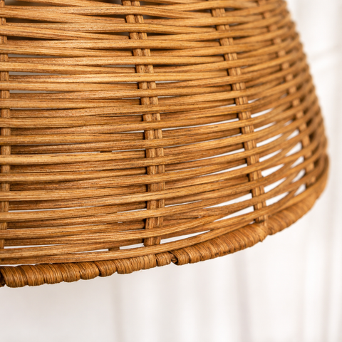 Rattan Woven Pendant Light Shade – Brown Natural Rattan Lamp Cover
