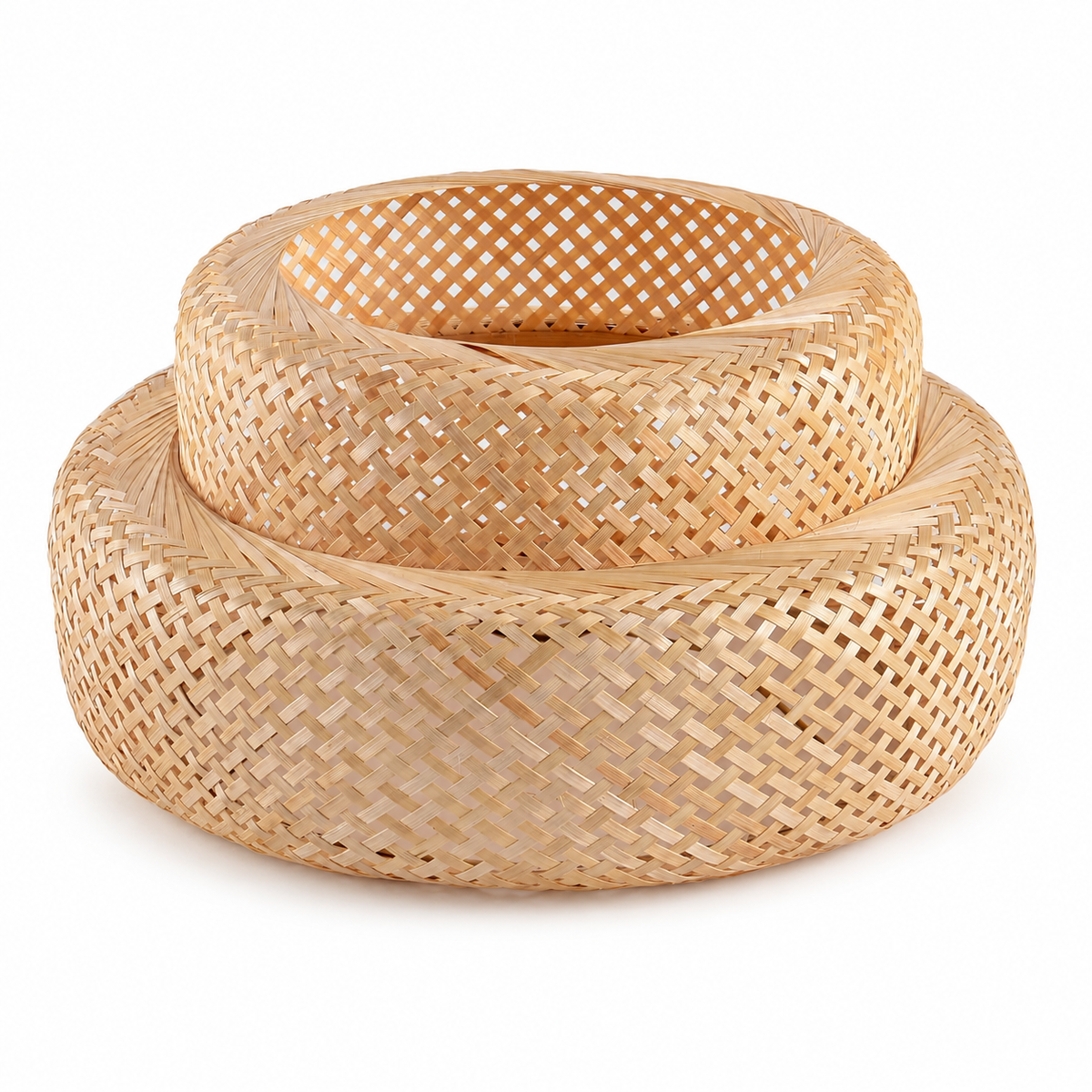 Woven Bamboo Pendant Light Shade – Natural Bamboo Lamp Cover